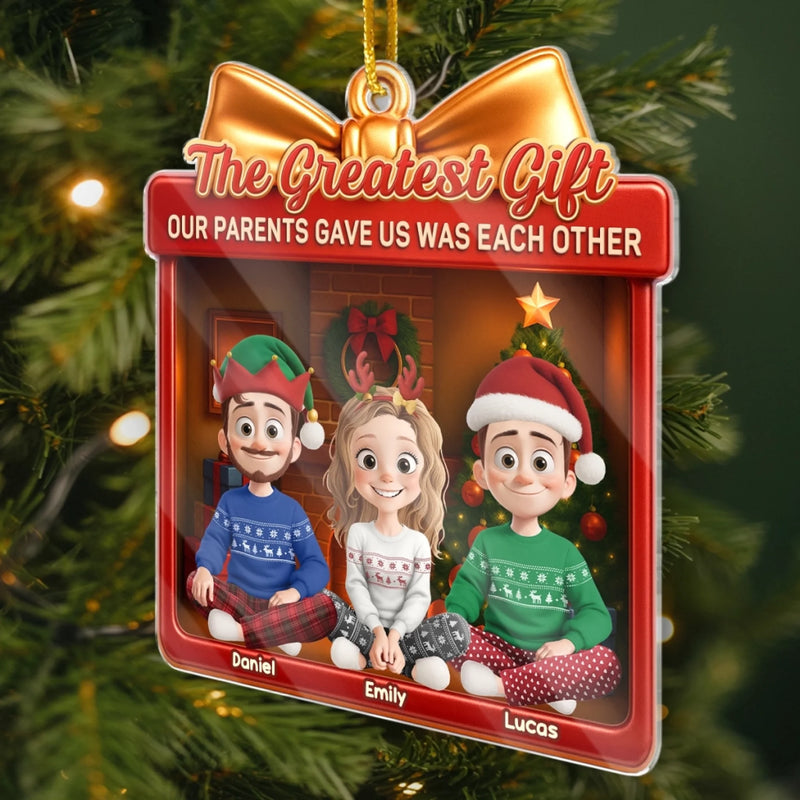 Custom Name Christmas Family Gifts for Parents - Personalized Ornament