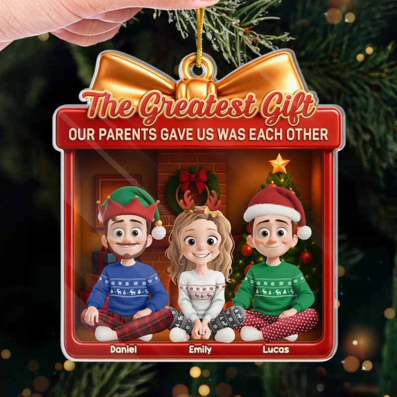 Custom Name Christmas Family Gifts for Parents - Personalized Ornament