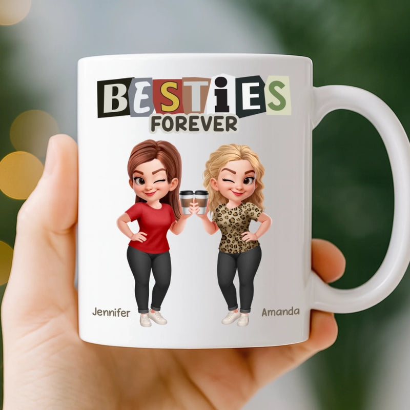 Custom Name Funny Bestie Gifts for Women - Personalized Mugs