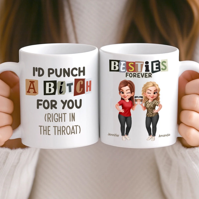 Custom Name Funny Bestie Gifts for Women - Personalized Mugs
