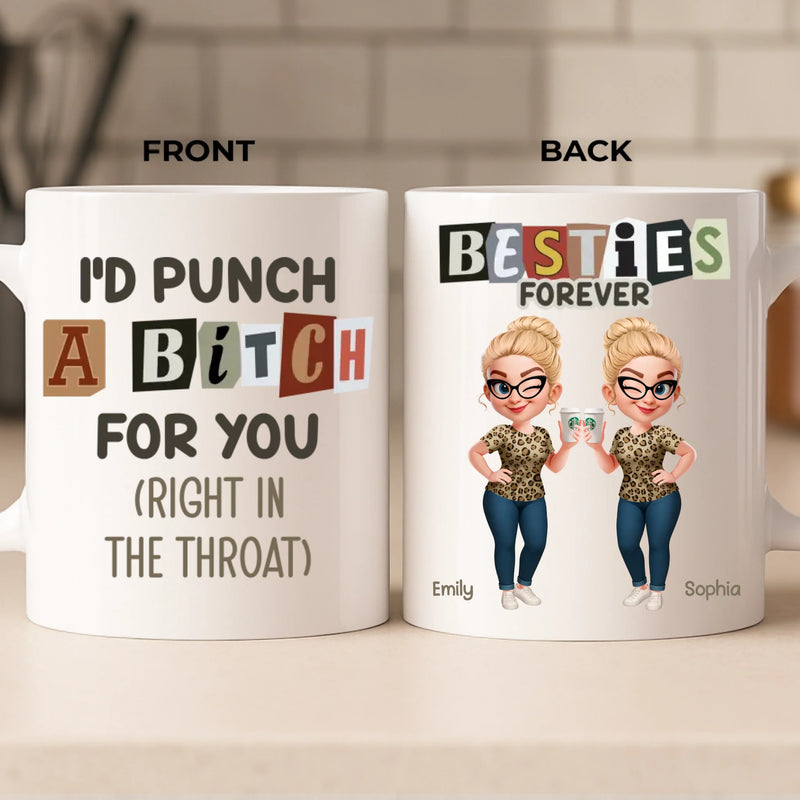 Custom Name Funny Bestie Gifts for Women - Personalized Mugs