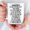 Custom Mug - Personalized Christmas Funny Gifts For Best Friends, Family, Coworker, Work Bestie - Dead Inside, Sparkling Outside