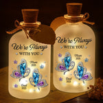 Custom Memorial Butterfly Gifts for Parents - Personalized LED Jar Light