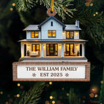 Custom Family Name Christmas House Gifts - Personalized Ornament