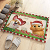 Custom Home Decor Decorative Mat - Personalized  Christmas Birthday Gifts For Dog Cat Lovers, Dog Dad And Mom, Cat Owners - Merry Chaos And Happy Paws