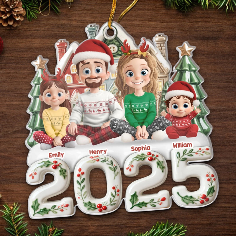 Custom Name Christmas Family Gifts - Personalized Ornament