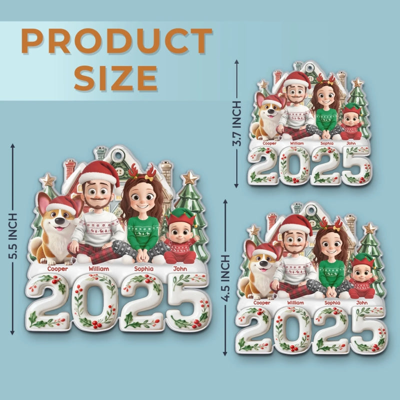 Custom Name Christmas Family Gifts - Personalized Ornament
