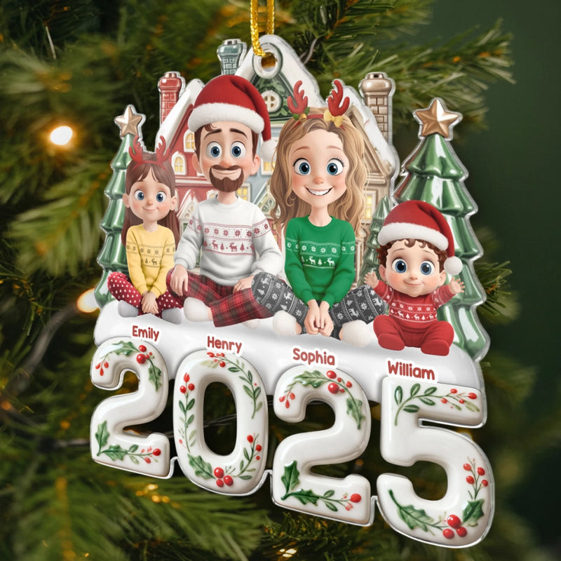 Custom Name Christmas Family Gifts - Personalized Ornament