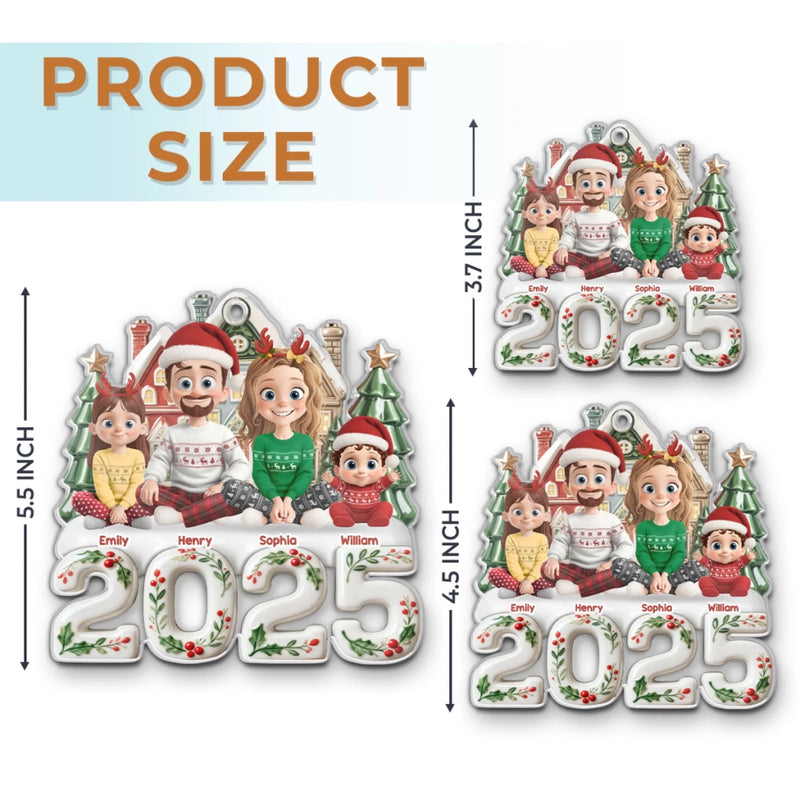 Custom Name Christmas Family Gifts - Personalized Ornament
