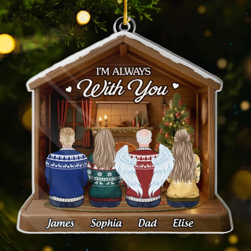 Custom Acrylic Ornament - Personalized Christmas Memorial Sympathy Gifts For Loss Of Mom, Dad - Your Love Forever Lives In Me