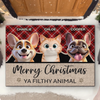 Custom Home Decor Decorative Mat - Personalized  Christmas Birthday Gifts For Dog Cat Lovers, Dog Dad And Mom, Cat Owners - Furry And Festive Troublemakers