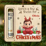 Custom Name Christmas Cash Gift for Kids - Personalized Ornament