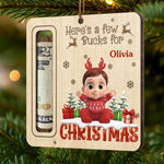 Custom Name Christmas Cash Gift for Kids - Personalized Ornament