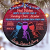 Custom Ceramic Ornament - Personalized Best Friend Christmas Birthday Gifts For Women, Besties, Sisters, BFF - Life Glows Brighter With You