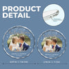 Custom Photo Our First Christmas As Mr & Mrs - Couple Personalized Custom Circle Glass Ornament - New Arrival, Christmas Gift For Husband Wife, Anniversary, First Christmas AMZ