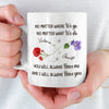 Custom Long Distance Mug - Personalized Best Friend Birthday Gifts For Women, Besties, Sisters, BFF - Hearts Stay Linked