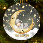 Custom Name Baby's First Christmas Gifts - Personalized Ceramic Ornament