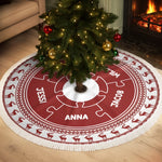 Custom Name Christmas Family Tree Decor - Personalized Tree Skirt