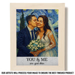 Custom Photo Wedding Gifts for Couples - Personalized Puzzle With Wooden Frame