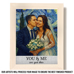 Custom Photo Wedding Gifts for Couples - Personalized Puzzle With Wooden Frame