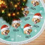 Custom Pet Photo Christmas Gifts for Dog Lovers - Personalized Tree Skirt