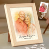 Custom Photo Watercolor Puzzle With Wooden Frame - Personalized Anniversary Wedding Gifts For Husband And Wife, Him And Her - Life’s Sweetest Puzzle,  Complete With You