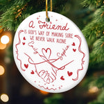 Custom Name Friendship Christmas Gifts - Personalized Ceramic Ornament