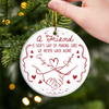 Custom Ceramic Ornament - Personalized Best Friend Christmas Birthday Gifts For Women, Besties, Sisters, BFF - Shared Smiles Endless Stories