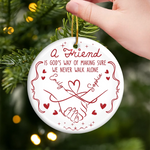 Custom Name Friendship Christmas Gifts - Personalized Ceramic Ornament