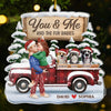 Custom Acrylic Ornament - Personalized Anniversary Christmas Wedding Gifts For Husband And Wife, Dog Cat Lovers - Just Two Humans And A Fur Army