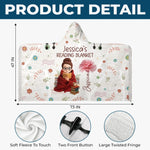 Custom Name Reading Gifts for Book Lovers - Personalized Poncho Blanket