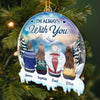 Custom Acrylic Ornament - Personalized Christmas Memorial Sympathy Gifts For Loss Of Mom, Dad - Love Remains Though You Are Gone