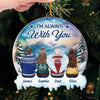 Custom Acrylic Ornament - Personalized Christmas Memorial Sympathy Gifts For Loss Of Mom, Dad - Love Remains Though You Are Gone