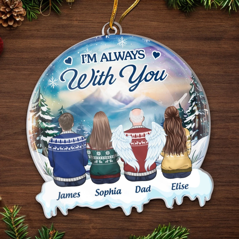 Custom Name Angel Memorial Christmas Gifts for Family - Personalized Ornament