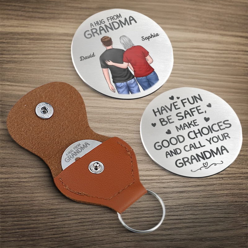 Custom Name Grandma Hug Gifts - Personalized Pocket Hug