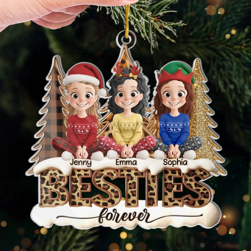 Custom Name Christmas Besties Gifts - Personalized Ornament