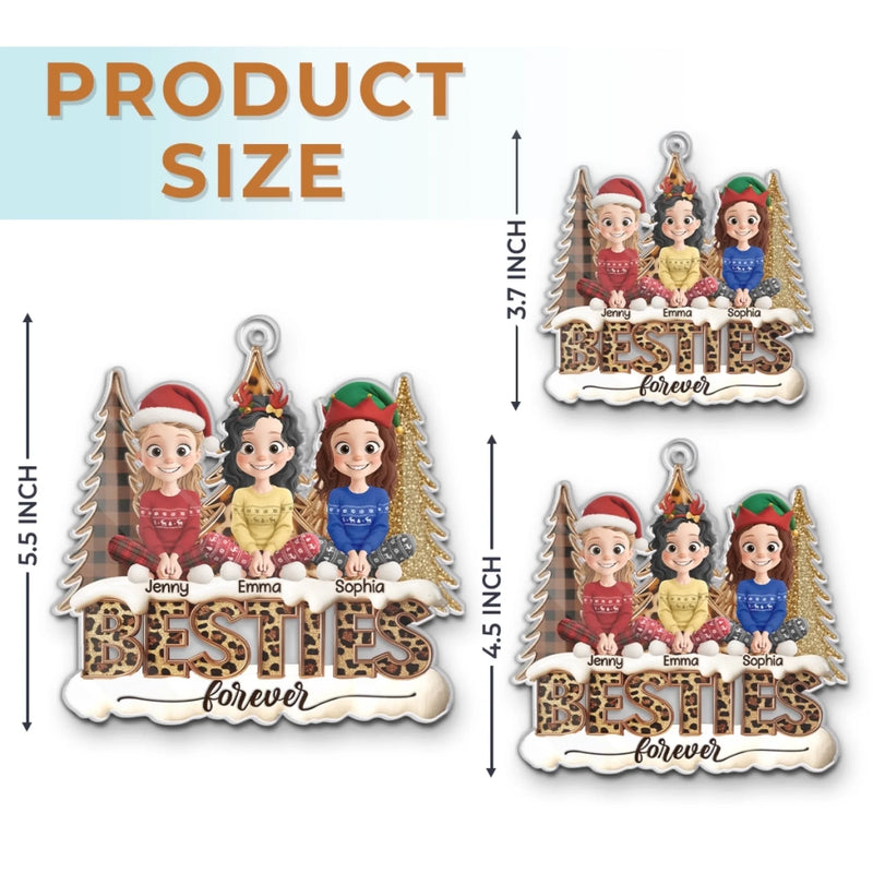 Custom Name Christmas Besties Gifts - Personalized Ornament