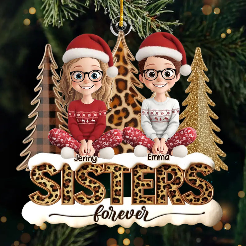 Custom Name Christmas Besties Gifts - Personalized Ornament