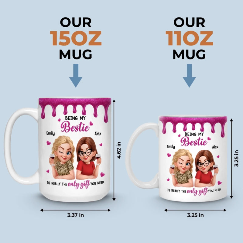 Custom Mug - Personalized Best Friend Birthday Gifts For Women, Besties, Sisters, BFF - My Peaceful Madness