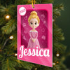 Custom Acrylic Ornament - Personalized Christmas Birthday Gifts For Kids - Sparkle Bright Like A Princess