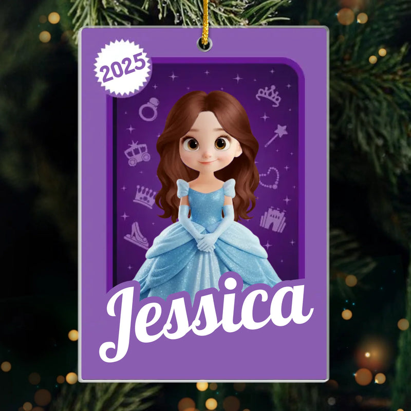 Custom Name Princess Christmas Gifts for Girls - Personalized Ornament