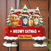 Custom Wood Sign - Personalized Christmas Birthday Gifts For Cat Lovers, Cat Mom And Dad - Whiskers Welcome Here