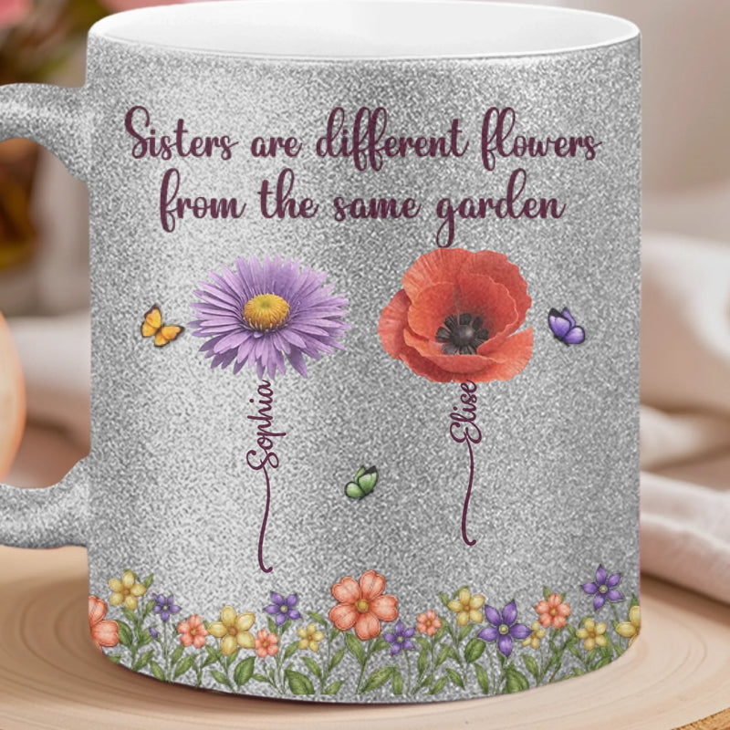 Custom 11OZ Glitter Matte Ceramic Mug - Personalized Best Friend Birthday Gifts For Women, Besties, Sisters, BFF - Laughter Is Our Everyday Magic