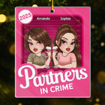 Custom Name Partners in Crime Gifts for Best Friends - Personalized Ornament