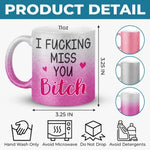 Custom Name Long Distance Friendship Gifts - Personalized Glitter Matte Mug