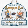 Patio Life Is Best Life - Couple Personalized Custom Shaped Home Decor Wood Sign - Gift For Husband Wife, Anniversary