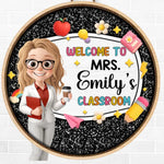 Custom Name Teacher Classroom Decor - Personalized Wood Sign