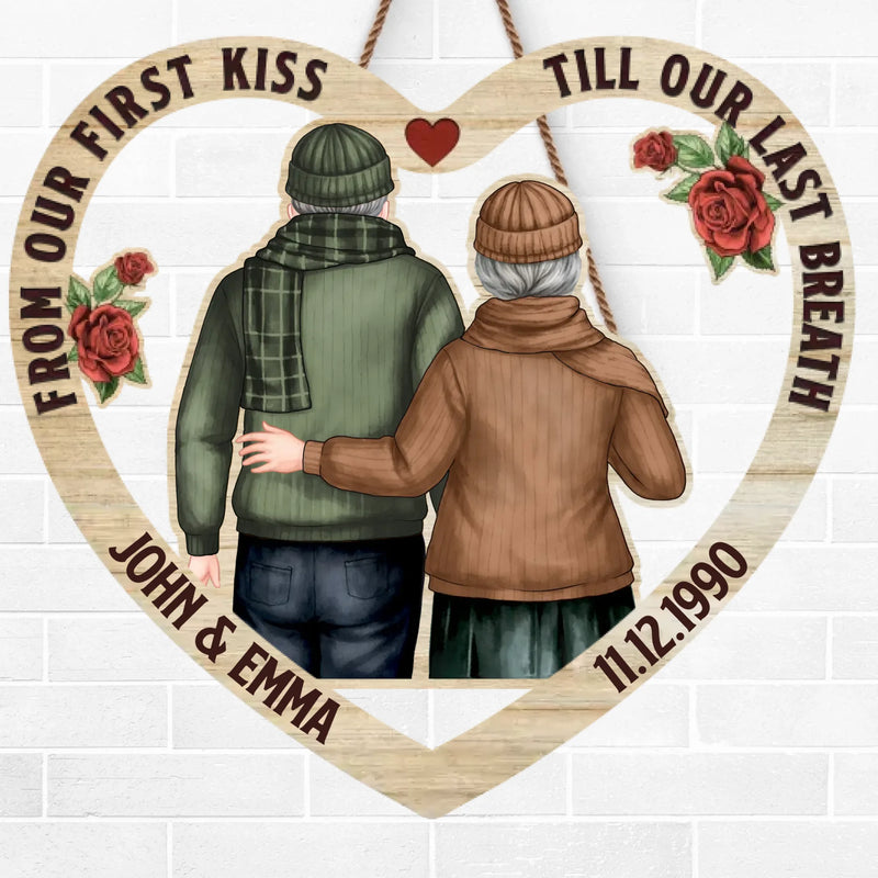 Custom Name Date Romantic Anniversary Gifts for Couples - Personalized Wooden Plaque