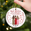 Custom Ceramic Ornament - Personalized Best Friend Christmas Birthday Gifts For Women, Besties, Sisters, BFF - Shining Through Every Season