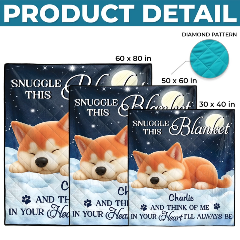 Custom Quilt Blanket - Personalized Pet Memorial Sympathy Gifts For Dogs, Cats - Your Love Still Waits At Home